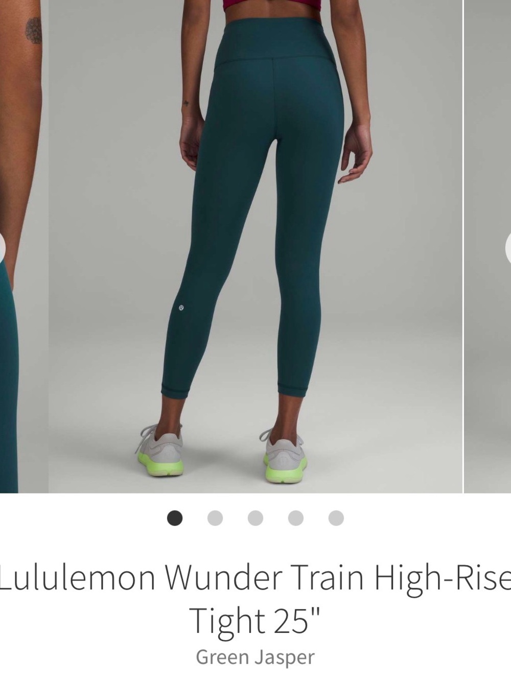NWT Lululemon 'Wunder Train' 25" HR Leggings (Size 4) 'Green Jasper' (GRNJ) $98